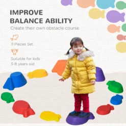 Outsunny Balance Stepping Stones 11 Piece - Multi Coloured 11 Outsunny Balance Stepping Stones 11 Piece - Multi Coloured -OUTSUNNY Store 0OCa09183c9e52d18 jpg