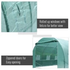 Outsunny Galvanised Steel Walk-in Greenhouse 6 X 3M Green 13 Outsunny Galvanised Steel Walk-in Greenhouse 6 X 3M Green -OUTSUNNY Store 0dsf1417dc40b25e9