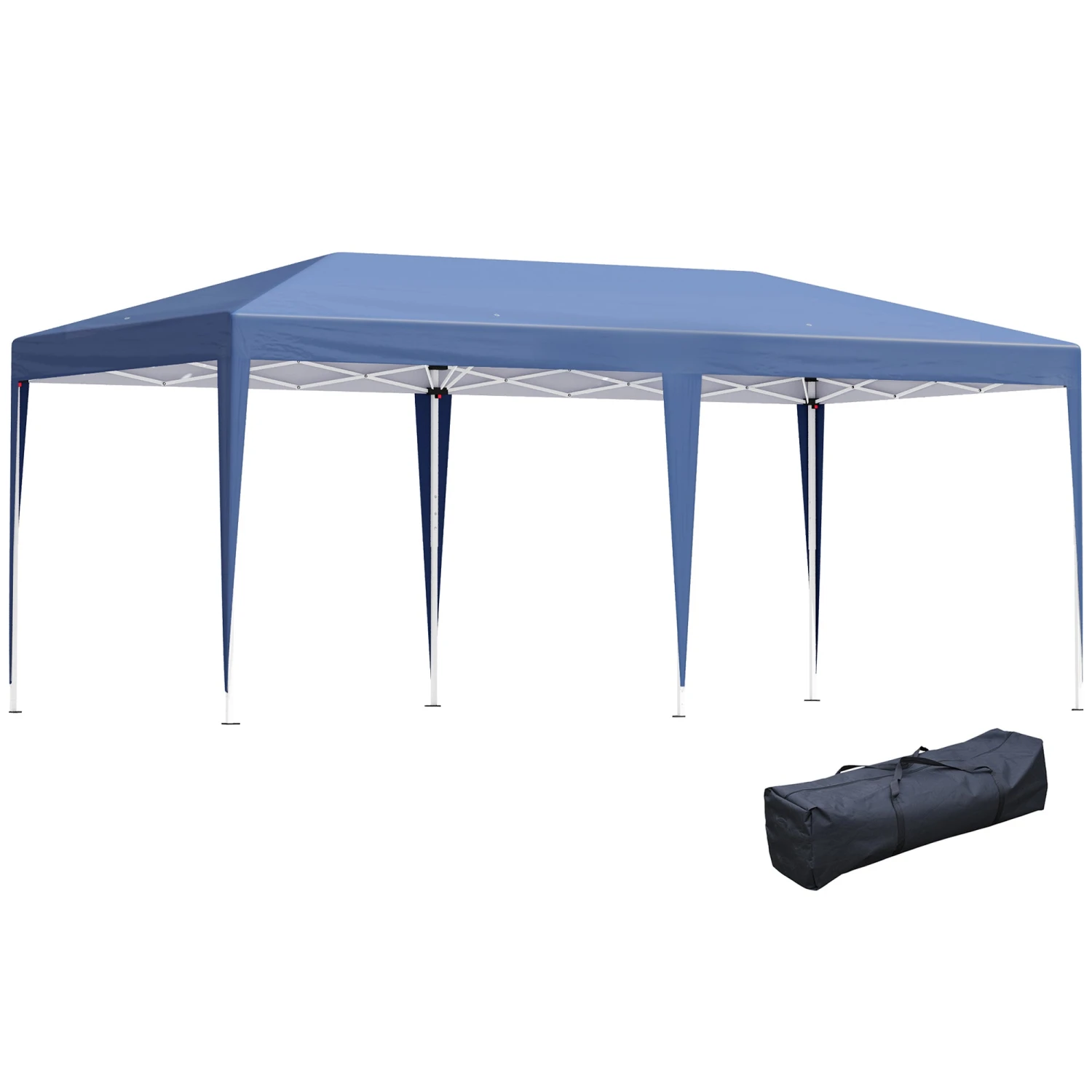 Outsunny Pop Up Gazebo 6m X 3m - Blue 1 Outsunny Pop Up Gazebo 6m X 3m - Blue