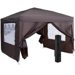Outsunny Gazebo 3mx3m - Coffee