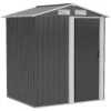 Outsunny Metal Storage Shed With Sliding Door 5ft X 4.3ft - Grey