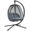 Outsunny Hanging Egg Chair - Grey