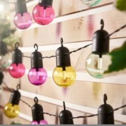 Silver & Stone Solar Powered Party String Lights With 50 Multi Coloured LEDs 12 Silver & Stone Solar Powered Party String Lights With 50 Multi Coloured LEDs -OUTSUNNY Store 120303 2042275 image 6