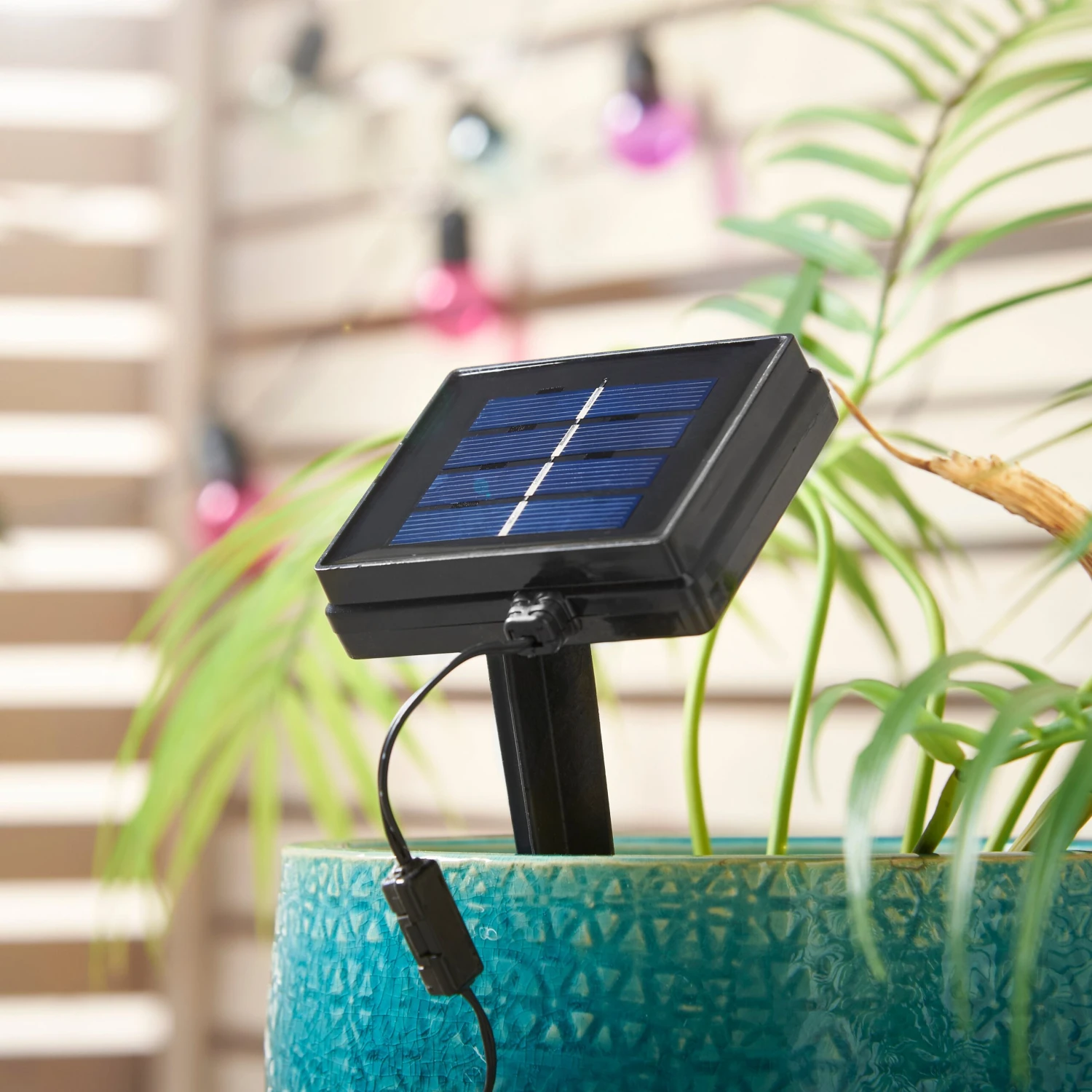 Silver & Stone Solar Powered Party String Lights With 50 Multi Coloured LEDs 4 Silver & Stone Solar Powered Party String Lights With 50 Multi Coloured LEDs - Image 4