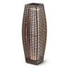 Silver & Stone Solar Roma Rattan Floor Standing Lamp - Brown