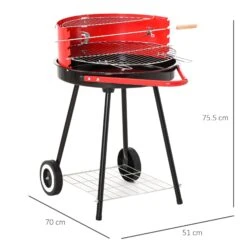 Outsunny Outdoor Charcoal BBQ Grill With Wheels - Red/ Black 11 Outsunny Outdoor Charcoal BBQ Grill With Wheels - Red/ Black -OUTSUNNY Store 1623856945 99401000 6dc3fe05 9a7f 468e ad2e f91b0ec1b224
