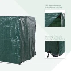 Outsunny-Swing Chair Cover With Drawstring Fastening - Dark Green -OUTSUNNY Store 1624009089 41035200