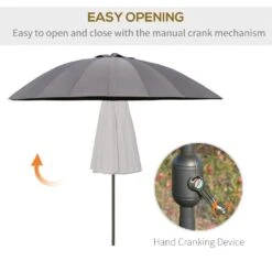 Outsunny 2.5 M Umbrella Parasol With Adjustable Tilt Crank - Dark Grey -OUTSUNNY Store 1624009153 49738900 0995ecf9 466c 4db8 bd25 fb7ffd3f7b5f
