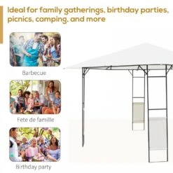 Outsunny Metal Frame Garden Gazebo Black/ Cream 12 Outsunny Metal Frame Garden Gazebo Black/ Cream -OUTSUNNY Store 1624009218 30497800