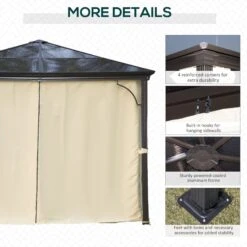 Outsunny Hardtop Gazebo With Side Curtains/ Mosquito Net Panels 3m X 3m -OUTSUNNY Store 1624009246 28828300 b55cb637 8252 4b9f 8d67 be66cd622e74