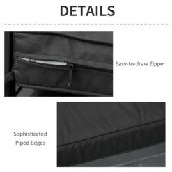 Outsunny-2 Seater Outdoor Bench Cushion Black -OUTSUNNY Store 1624009314 07730200