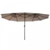 Outsunny 4.6m Double-Sided Patio Parasol Sun Umbrella-Tan