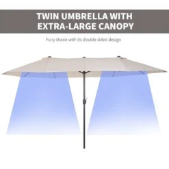 Oasis 4.6 M Double Sided Garden Parasol - Cream 13 Oasis 4.6 M Double Sided Garden Parasol - Cream -OUTSUNNY Store 1624009780 23974900 c0ab58e3 12c1 4802 b22b 4eabc17f8514