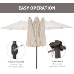 Oasis 4.6 M Double Sided Garden Parasol - Cream 14 Oasis 4.6 M Double Sided Garden Parasol - Cream -OUTSUNNY Store 1624009781 50395800 4c58f082 1f8d 495e b574 34ff7cef8367