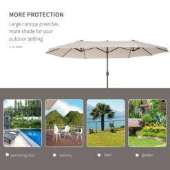 Oasis 4.6 M Double Sided Garden Parasol - Cream 16 Oasis 4.6 M Double Sided Garden Parasol - Cream -OUTSUNNY Store 1624009788 14313200 88a41a8a ffa7 4acd a087 fa6c13bec69b