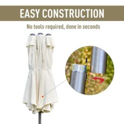 Oasis 4.6 M Double Sided Umbrella Parasol - White 12 Oasis 4.6 M Double Sided Umbrella Parasol - White -OUTSUNNY Store 1624014802 54607400 8c3f6f35 0abb 433d 9f20 68684bf794d6