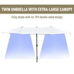 Oasis 4.6 M Double Sided Umbrella Parasol - White 14 Oasis 4.6 M Double Sided Umbrella Parasol - White -OUTSUNNY Store 1624014805 53852000 95464dfa 10cb 49dd 9a02 50e0d53e4d79