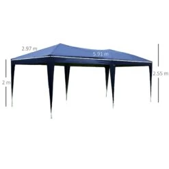 Outsunny 3 X 6m Garden Pop Up Gazebo Height Adjustable Marquee Party Tent Wedding Water Resistant Awning Canopy With Free Storage Bag Blue 671 Global Ratings -OUTSUNNY Store 1624014911 39812700 d9db2170 6733 497b 8f42 1ea171126630