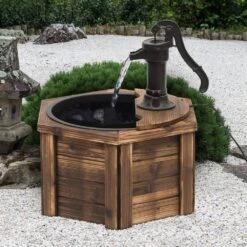 Outsunny Garden Wooden Electric Water Fountain -OUTSUNNY Store 1624014994 01423300 d248e723 2ca4 46f1 be1e c74722d0e65f