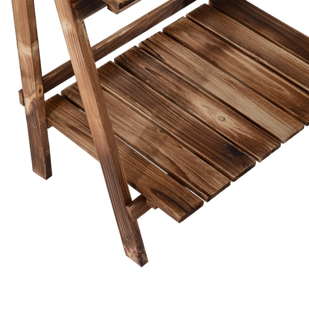 Outsunny 3 Tier Wooden Flower Pot Stand 3 Outsunny 3 Tier Wooden Flower Pot Stand - Image 3