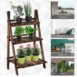 Outsunny 3 Tier Wooden Flower Pot Stand 15 Outsunny 3 Tier Wooden Flower Pot Stand -OUTSUNNY Store 1624015032 68586000
