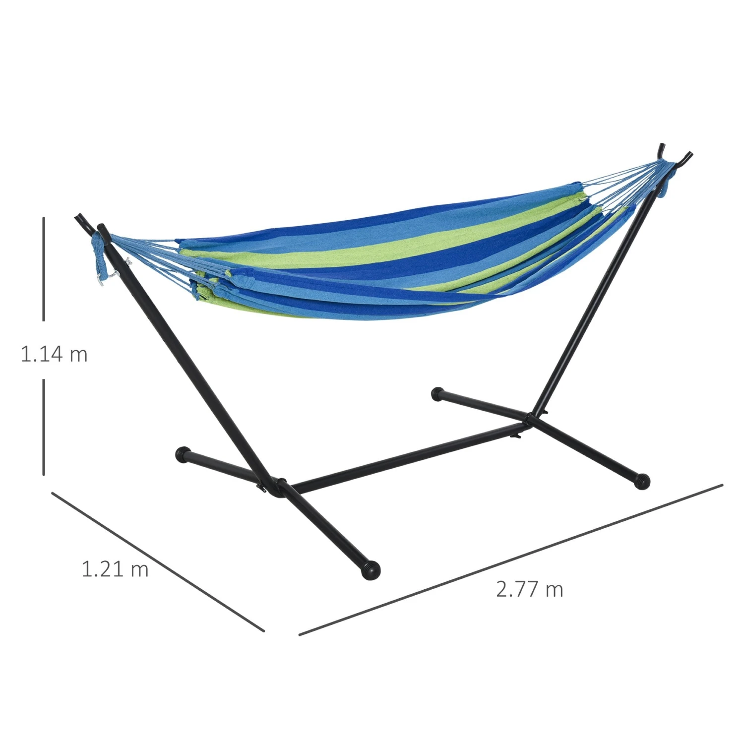 Outsunny Hammock With Metal Stand And Carrying Bag 4 Outsunny Hammock With Metal Stand And Carrying Bag - Image 4