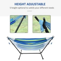 Outsunny Hammock With Metal Stand And Carrying Bag 14 Outsunny Hammock With Metal Stand And Carrying Bag -OUTSUNNY Store 1624015106 02129000