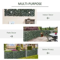 Outsunny Artifical Leaf Trellis - Dark Green 13 Outsunny Artifical Leaf Trellis - Dark Green -OUTSUNNY Store 1624015203 22984100
