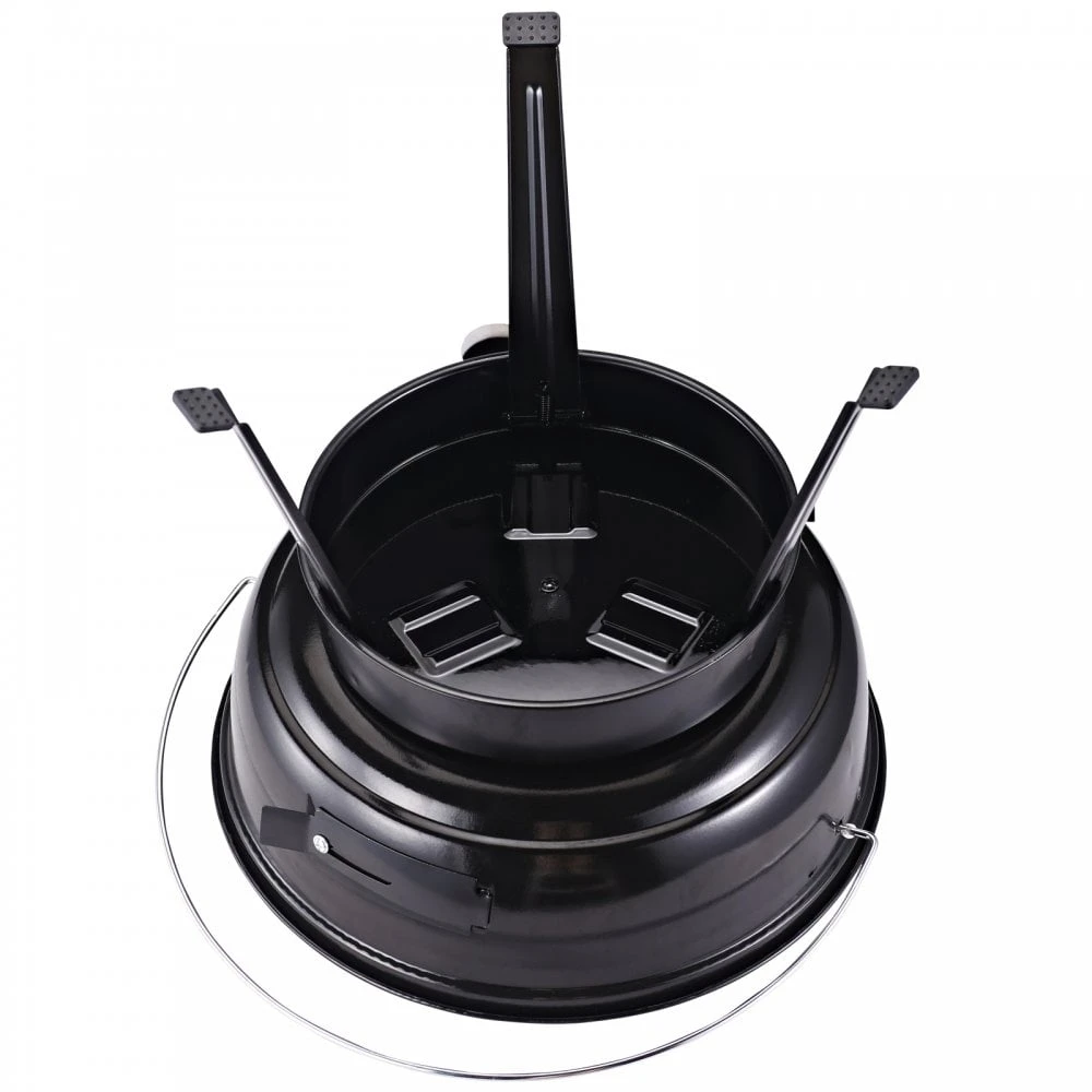 Outsunny Compact Portable Charcoal BBQ Grill - Red 5 Outsunny Compact Portable Charcoal BBQ Grill - Red - Image 5