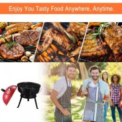 Outsunny Compact Portable Charcoal BBQ Grill - Red 22 Outsunny Compact Portable Charcoal BBQ Grill - Red -OUTSUNNY Store 1624015453 48260800 f2045b85 a9a0 482f 9535 a346d0ab23a3