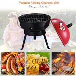Outsunny Compact Portable Charcoal BBQ Grill - Red 24 Outsunny Compact Portable Charcoal BBQ Grill - Red -OUTSUNNY Store 1624015457 70772600 391330d6 df25 414f 837d fd2fc142fba5