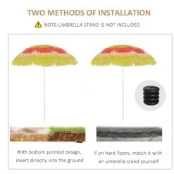 Oasis Hawaiian Style Garden Umbrella Parasol With Tilt - Multi Colour -OUTSUNNY Store 1624015515 98949100 e74f1ee1 6819 4a3a 95b6 719f6f070432