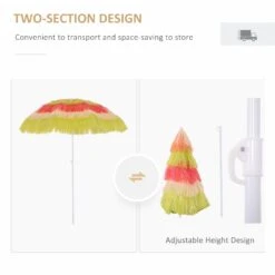 Oasis Hawaiian Style Garden Umbrella Parasol With Tilt - Multi Colour -OUTSUNNY Store 1624015519 04736200 ae82ecb8 496e 4bc0 b4c1 29a4a8206f2a