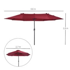Oasis 4.6 M Double-Sided Umbrella Parasol - Wine Red 11 Oasis 4.6 M Double-Sided Umbrella Parasol - Wine Red -OUTSUNNY Store 1624015529 43125400 191e2a98 578f 4b98 8b03 8341f6a60dbc