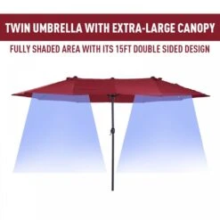 Oasis 4.6 M Double-Sided Umbrella Parasol - Wine Red 12 Oasis 4.6 M Double-Sided Umbrella Parasol - Wine Red -OUTSUNNY Store 1624015530 53836500 9eac2c46 911d 483e 9951 00e4832e286f