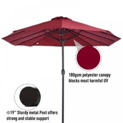Oasis 4.6 M Double-Sided Umbrella Parasol - Wine Red 13 Oasis 4.6 M Double-Sided Umbrella Parasol - Wine Red -OUTSUNNY Store 1624015532 37287700 e0a6b210 a54d 4b05 81bf 3d5f05d36a0f