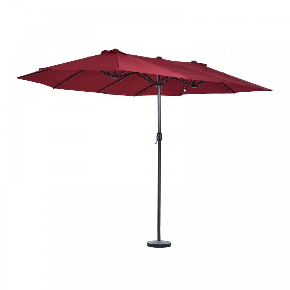 Oasis 4.6 M Double-Sided Umbrella Parasol - Wine Red 1 Oasis 4.6 M Double-Sided Umbrella Parasol - Wine Red