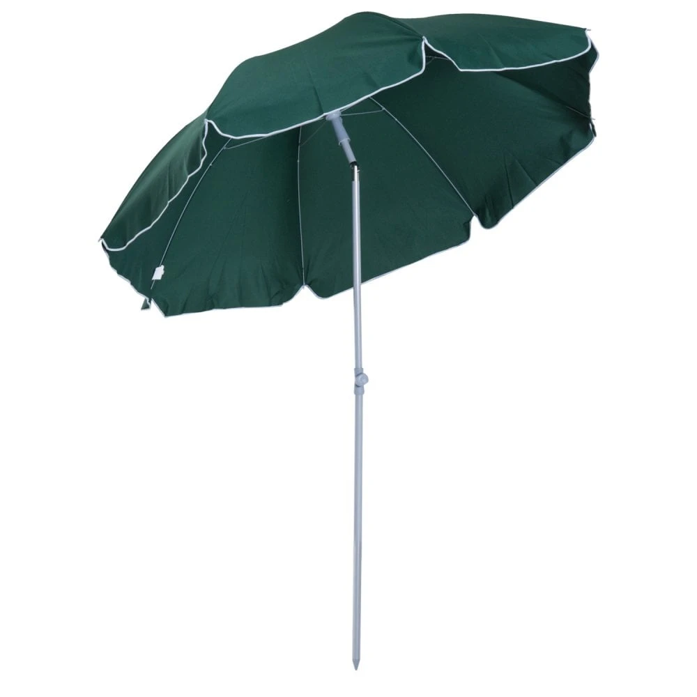 Oasis 2.2 M Steel Beach Umbrella Parasol - Dark Green 1 Oasis 2.2 M Steel Beach Umbrella Parasol - Dark Green