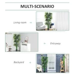 Outsunny 1.8 M Artificial Bamboo Plant With Pot - Green/Black -OUTSUNNY Store 1624015642 40266900 e909b656 5598 4d1d 96b3 adcf4742290b