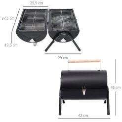Outsunny Compact Steel Portable Charcoal BBQ Grill - Black 11 Outsunny Compact Steel Portable Charcoal BBQ Grill - Black -OUTSUNNY Store 1624015686 29277200 8956f9d1 10da 4c6f 9a3e 34ea854ef978