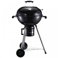 Outsunny Portable Steel Charcoal BBQ Grill With Wheels And Lid