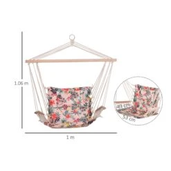 Outsunny Hanging Rope Frame Hammock Chair - Floral -OUTSUNNY Store 1624016007 59074900 09b3bdf3 5229 46e8 b6f6 e626cfa7e5e2