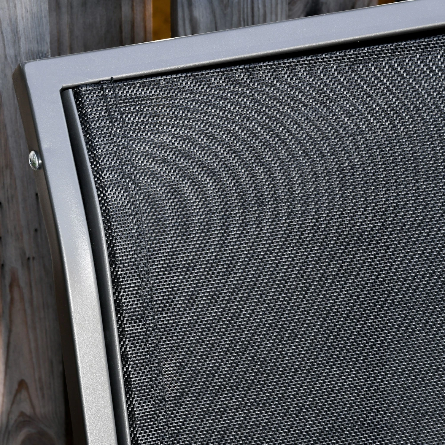 Outsunny Outdoor Gliding Swing Chair Garden Seat W/ Mesh Seat Curved Back Steel Frame Armrests Comfortable Lounge Furniture Dark Grey Black 9 Outsunny Outdoor Gliding Swing Chair Garden Seat W/ Mesh Seat Curved Back Steel Frame Armrests Comfortable Lounge Furniture Dark Grey Black - Image 9