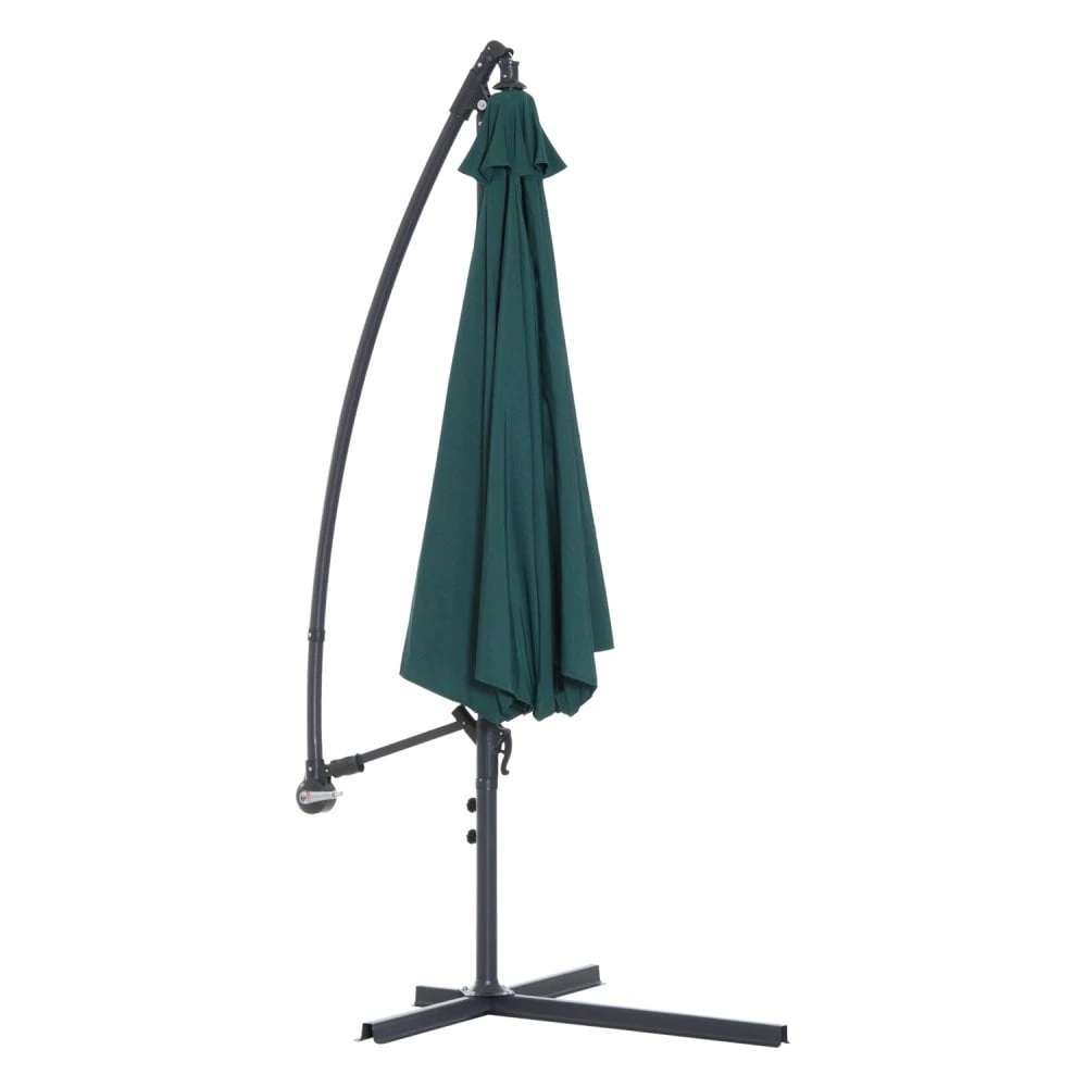 Oasis 3 M Garden Banana Hanging Parasol Umbrella - Green 3 Oasis 3 M Garden Banana Hanging Parasol Umbrella - Green - Image 3