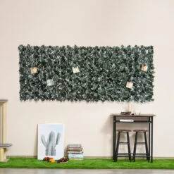 Outsunny Artificial Leaf Trellis - Dark Green 2.4m X 1m -OUTSUNNY Store 1624016310 52515200 b697a931 e87b 41b1 b3f7 9f6f87a7df15