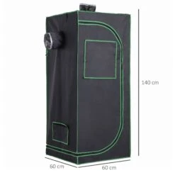 Outsunny Hydroponic Plant Grow Tent W/ Window Tool Bag 60L X 60W X 140Hcm Black -OUTSUNNY Store 1624025842 71209100 1fdd476b 29da 4189 bec0 5585cc4752b6