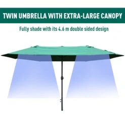 Outsunny 4.6 M Double Sided Umbrella Parasol With Cross Base - Dark Green 12 Outsunny 4.6 M Double Sided Umbrella Parasol With Cross Base - Dark Green -OUTSUNNY Store 1624025879 08543900 e3a1999f 5ed9 4916 af5d da3eba398901
