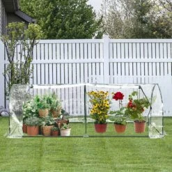 Outsunny PVC Greenhouse Tunnel Steel Frame Transparent 250x100x80cm -OUTSUNNY Store 1624026043 61932100 93c649b0 d398 4b5c 98f9 7625efbb9b4b