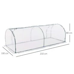 Outsunny PVC Greenhouse Tunnel Steel Frame Transparent 250x100x80cm -OUTSUNNY Store 1624026050 71973800 d1f6024e f4c7 4159 b8db 5937f06b86a4