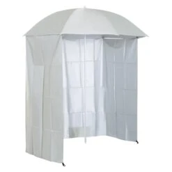 Oasis 2.2 M Outdoor Fishing Parasol Umbrella With Side Panel - White